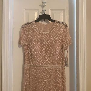 Adrianna Papell size 12 blush gown